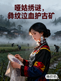 哑姑绣谜，彝纹泣血护古矿 封面