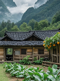 大山里的农家小院::作者奥雷 封面